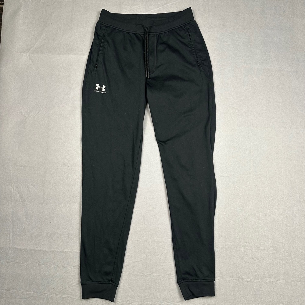 Under Armour Mens Sportstyle Joggers Black Loose Fit Pants 1290261 Medium